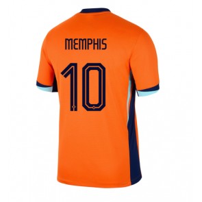 Nizozemska Memphis Depay #10 Domaci Dres EP 2024 Kratak Rukavima